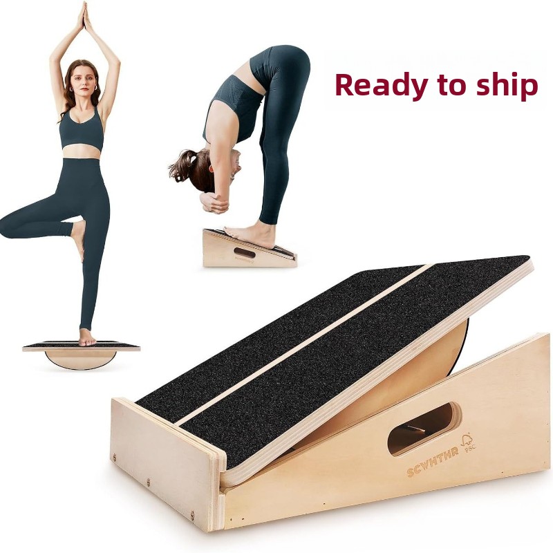 Balance Board Fitness - Tabla de Equilibrio Inclinable de Madera