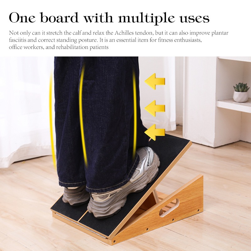 Balance Board Fitness - Tabla de Equilibrio Ajustable de Madera