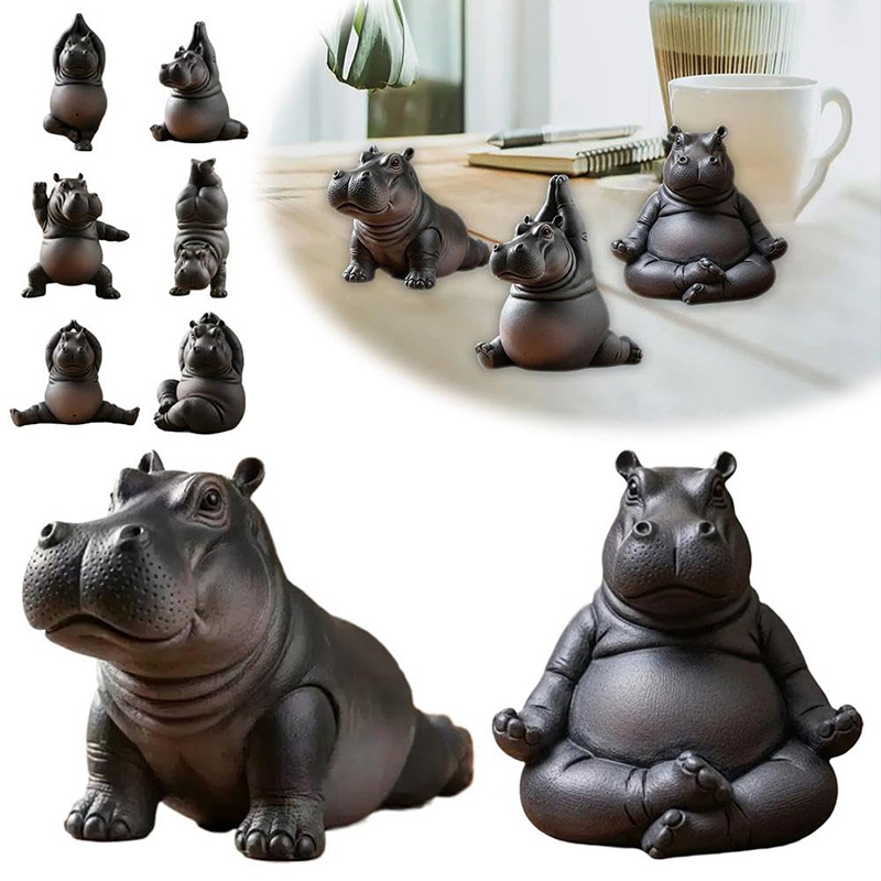 Estatua de hipopótamo maestro  - Yoga Fitness Model reseña y precio
