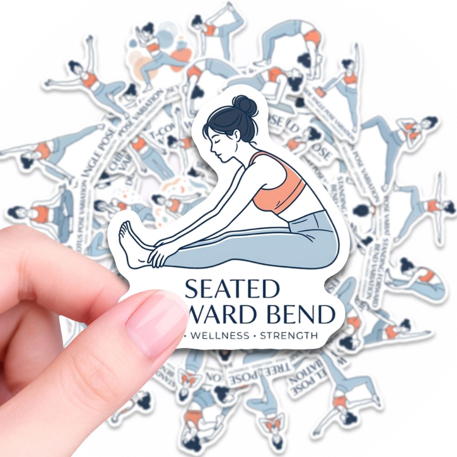 Paquete de 50 Pegatinas Imperm - Yoga Fitness Journal reseña y precio