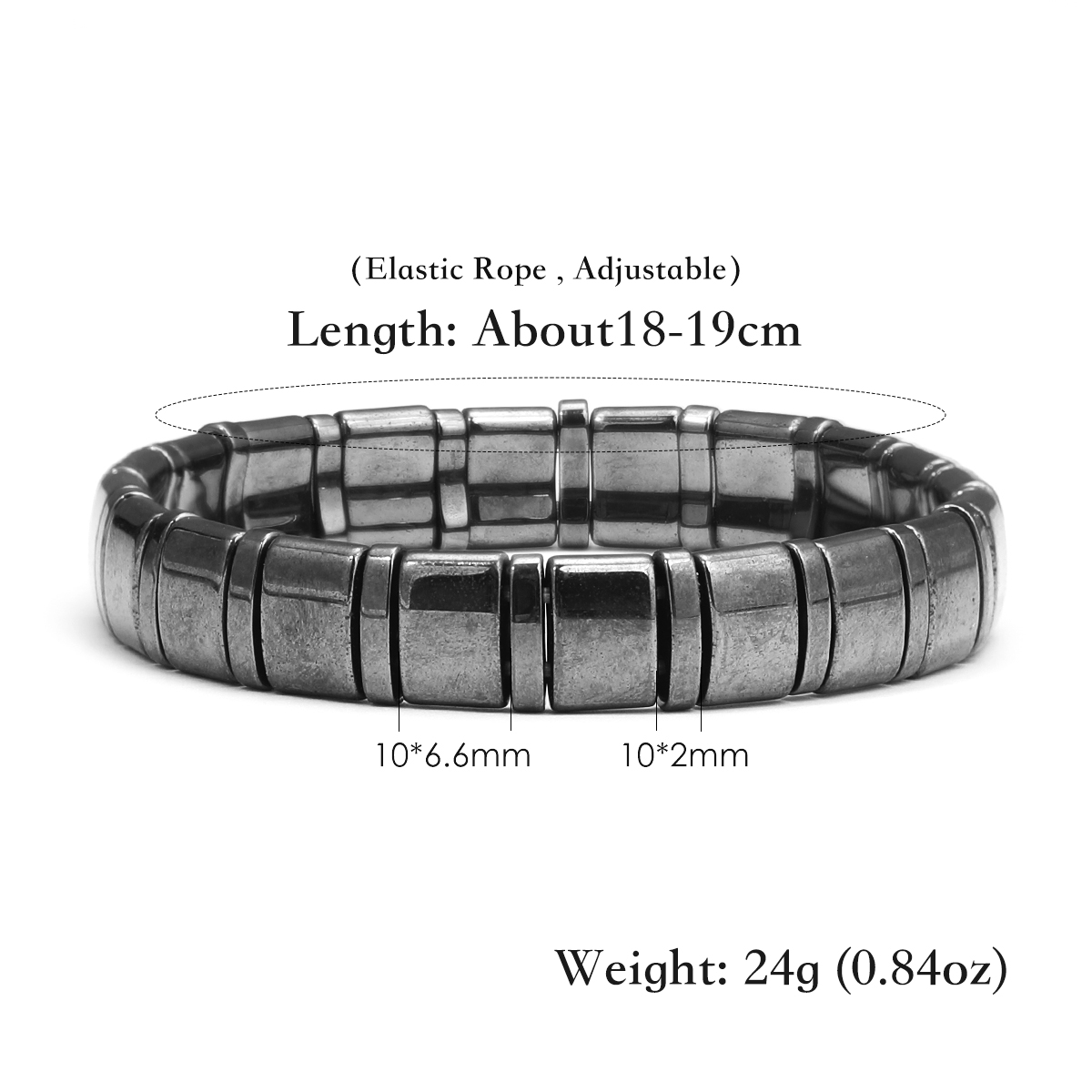 Pulsera de hematita de piedra  - Yoga Fitness Instructor reseña y precio